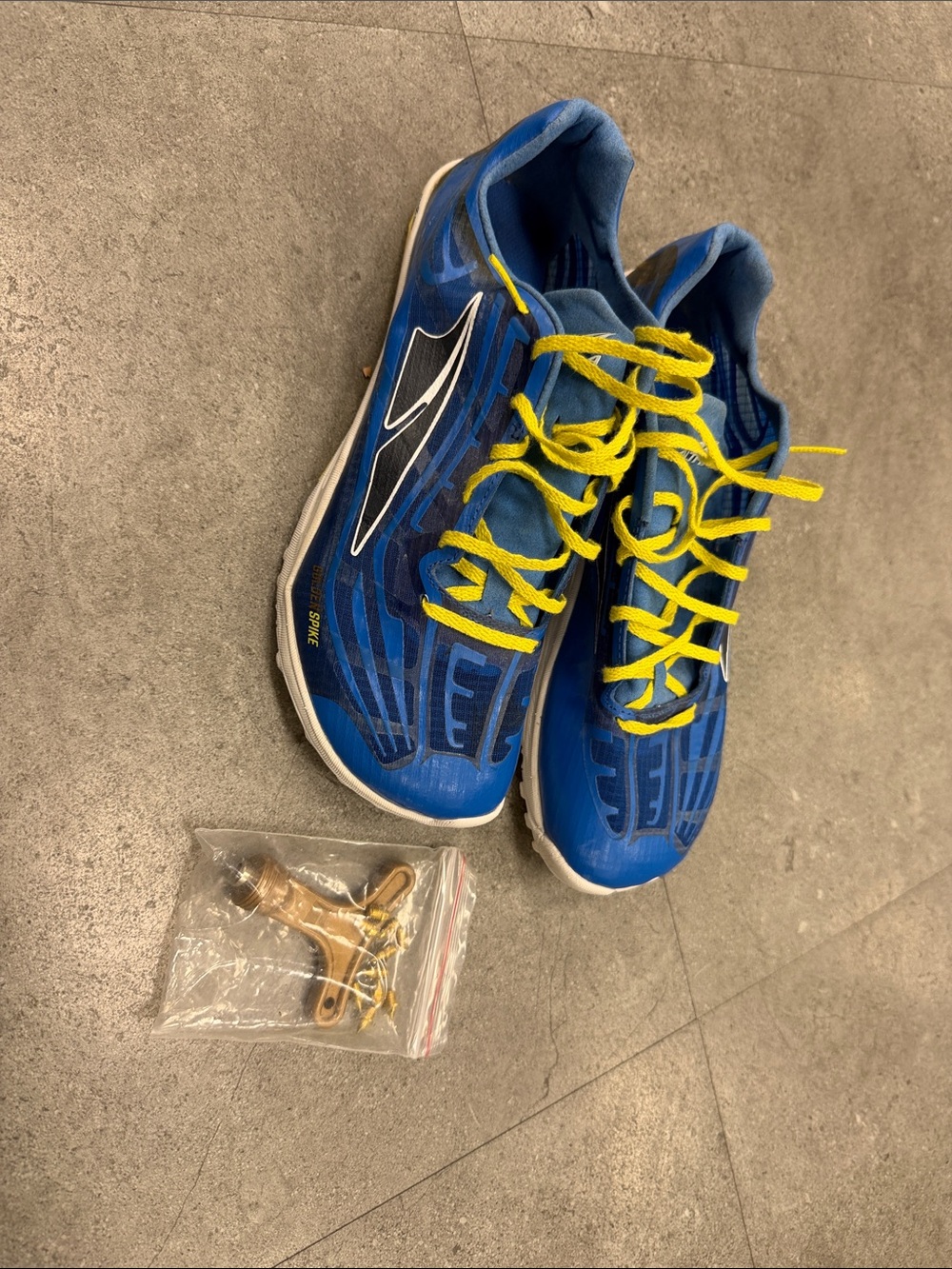 Altra Blue Running Shoes with Yellow Laces